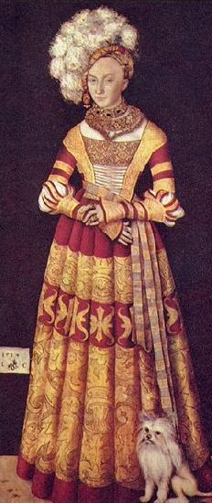 Lucas  Cranach Portrat der Herzogin Katharina von Mecklenburg oil painting image